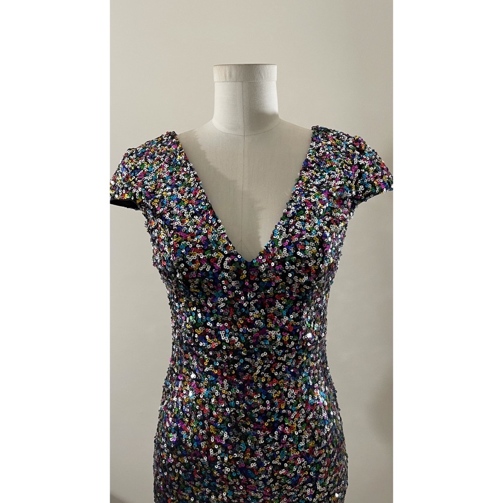 Dress The Population Zoe Confetti Sequin Dress small - Picture 9 of 14